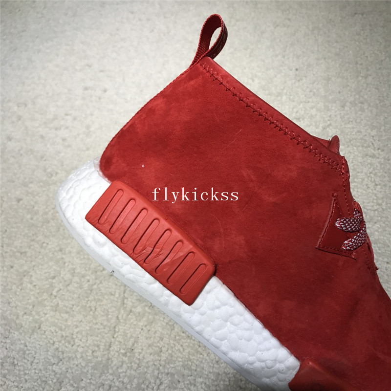 Real Boost Adidas NMD Chukka Suede Red